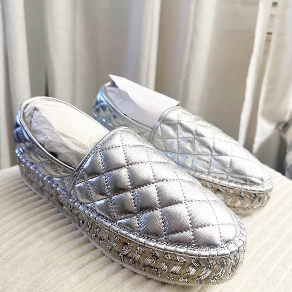 New J Slides Women's Renata Sneaker Sz 9 In Silver